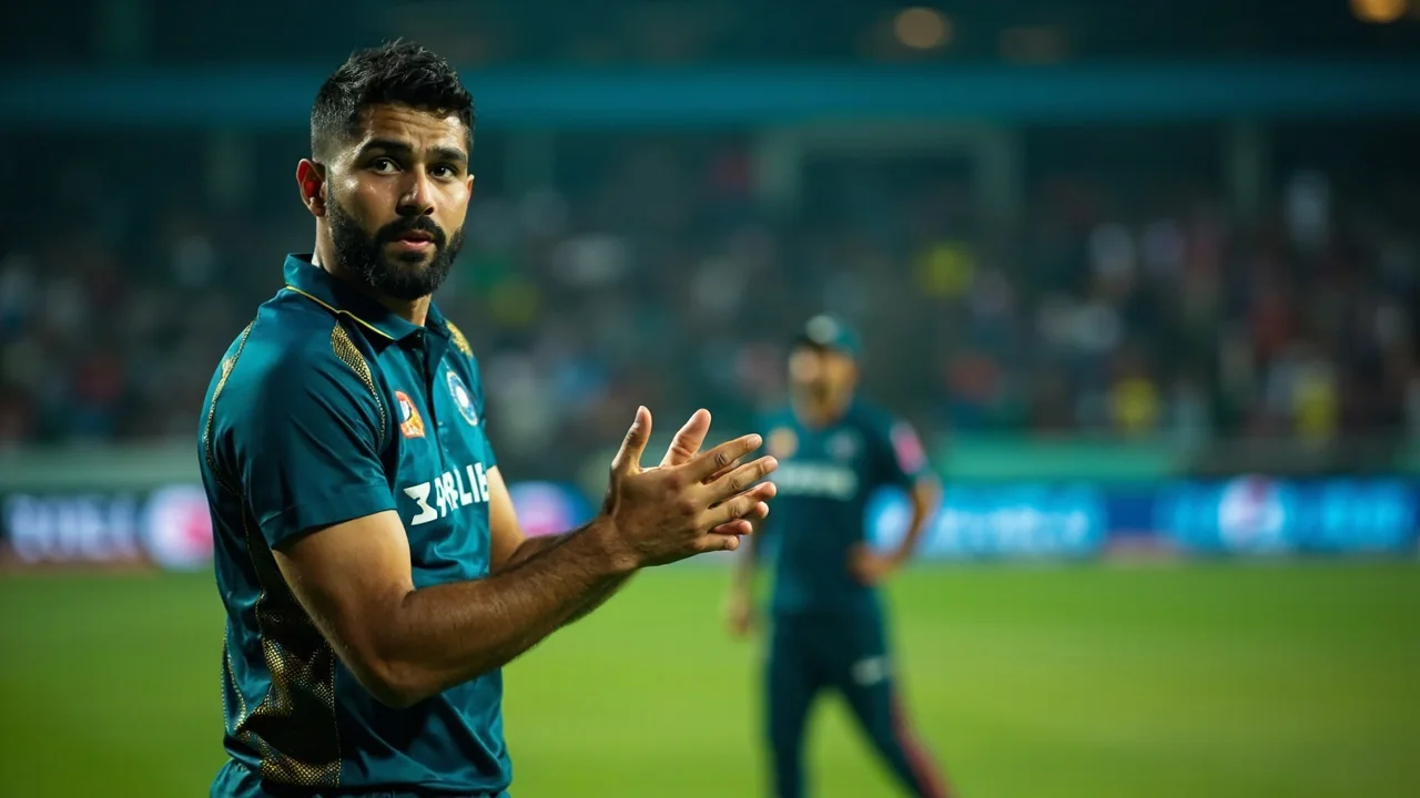 Editorial photograph of an India captain discussing tactics with bowlers during a Test match, used as the second editorial figure in the Shubman Gill captaincy record feature