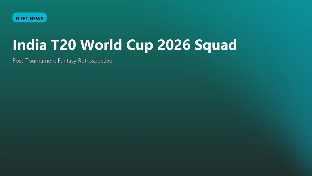 India T20 World Cup 2026 squad post-tournament retrospective banner visual